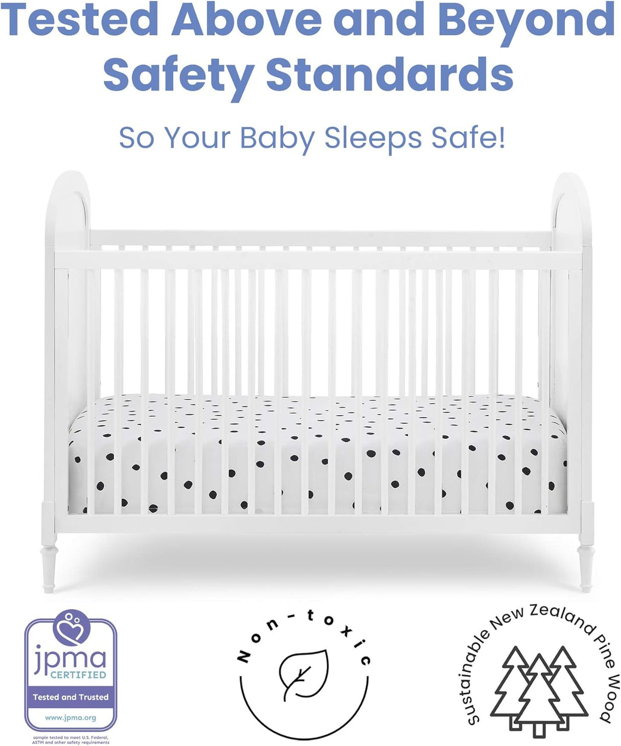 Delta Children Madeline 4-in-1 Convertible Crib Woven Cane Mesh Panels   Bianca White