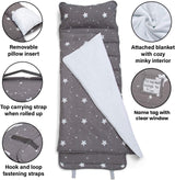 Delta Children Nap Mat with Included Pillow and Blanket for Toddlers and Kids, Dusty Skies