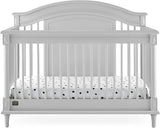 Delta Children Simmons Kids Juliette 6-in-1 Convertible Crib with Toddler Rail,  Moonstruck Grey