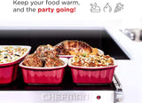 Chefman Mini Glass Top Warming Tray with Temperature Control Knob