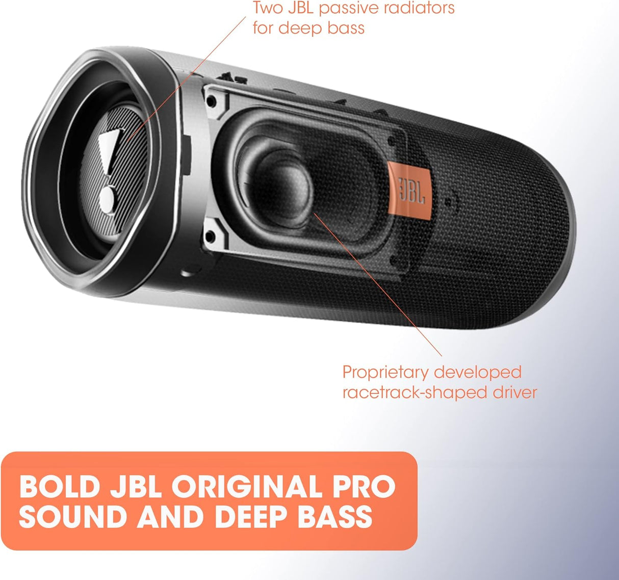 JBL Flip 5 Waterproof Bluetooth Speaker (Grey Stone)