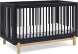 Delta Children Poppy 4-in-1 Convertible Crib, Midnight Grey/Natural