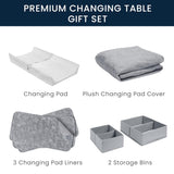 Delta Children 7-Piece Essential Changing Table Set -Grey