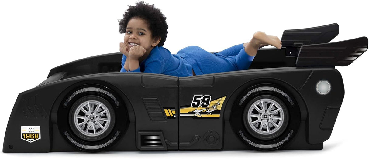 Delta Children Grand Prix Race Car Toddler-to-Twin Bed, Black