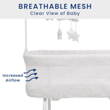 Delta Children SmartSleep Auto Glide Bassinet with Bluetooth, Alloy