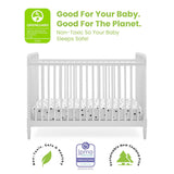 Delta Children Saint 4-in-1 Convertible Crib Includes Conversion Rails Greenguard Gold  White