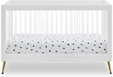 Delta Children Sloane 4-in-1 Acrylic Convertible Crib Bianca White/Melted Bronze