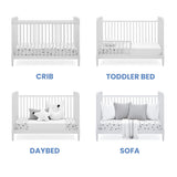 Delta Children Saint 4-in-1 Convertible Crib Includes Conversion Rails Greenguard Gold  White