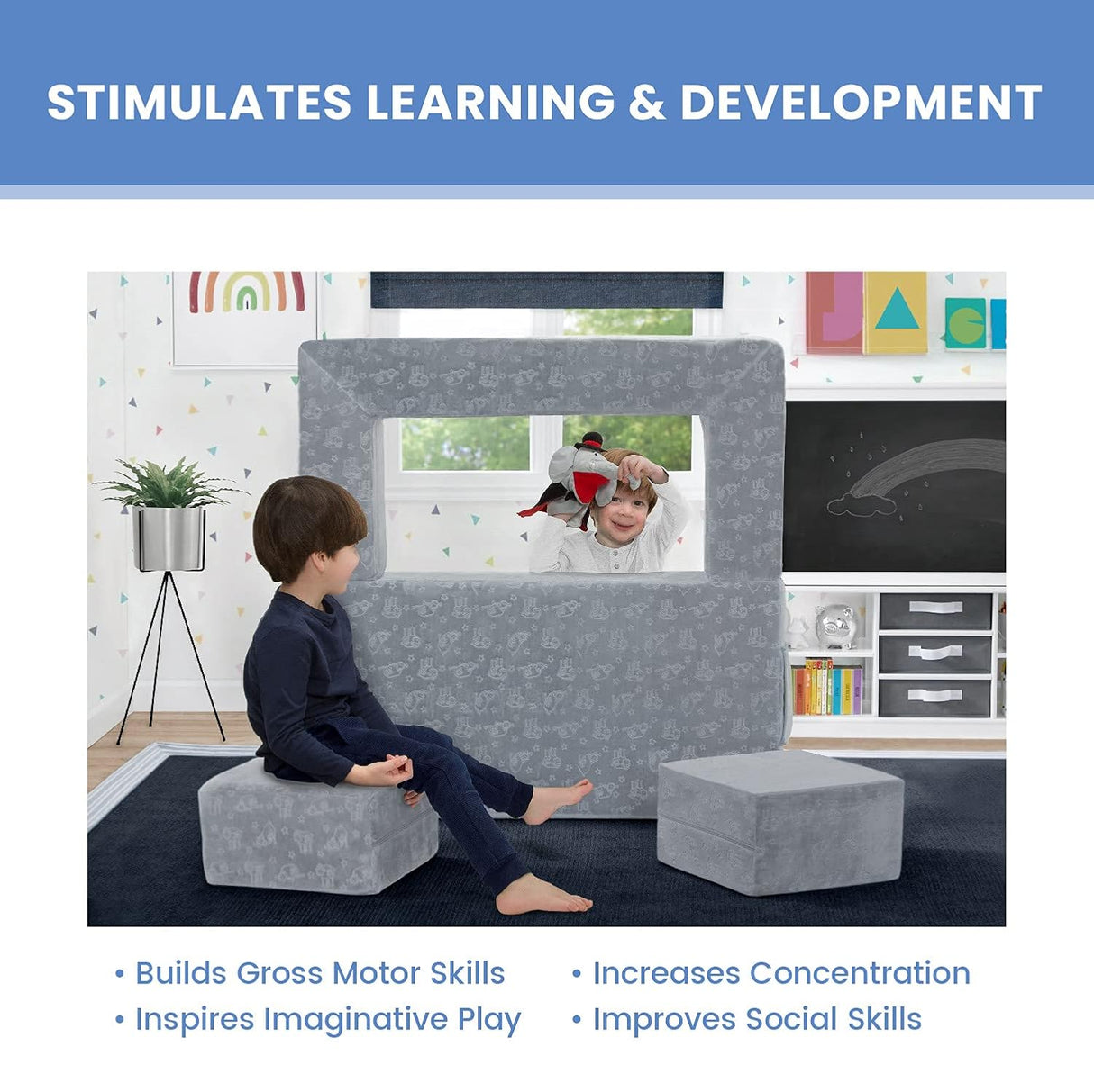 Delta Children Serta Perfect Sleeper Convertible Sofa and Play Set ? Grey