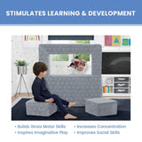 Delta Children Serta Perfect Sleeper Convertible Sofa and Play Set ? Grey