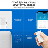 Lutron Caseta Smart Switch Kit w/ Hub, Diva Smart Dimmer Switch, Remote & More, No Neutral Required, Works w/ Alexa, Apple Homekit, Google Home, Single Pole or 3 Way, DVRF-BDG-1DP-A