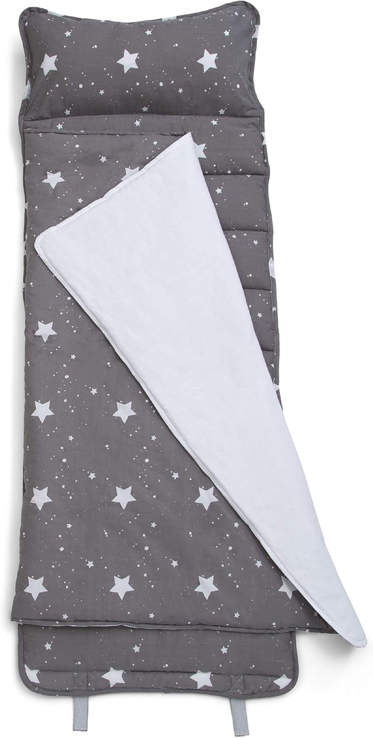 Delta Children Nap Mat with Included Pillow and Blanket for Toddlers and Kids, Dusty Skies