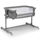 Close2Me Bedside Baby Bassinet Sleeper with Breathable Mesh and Adjustable Heights, Grey Tweed
