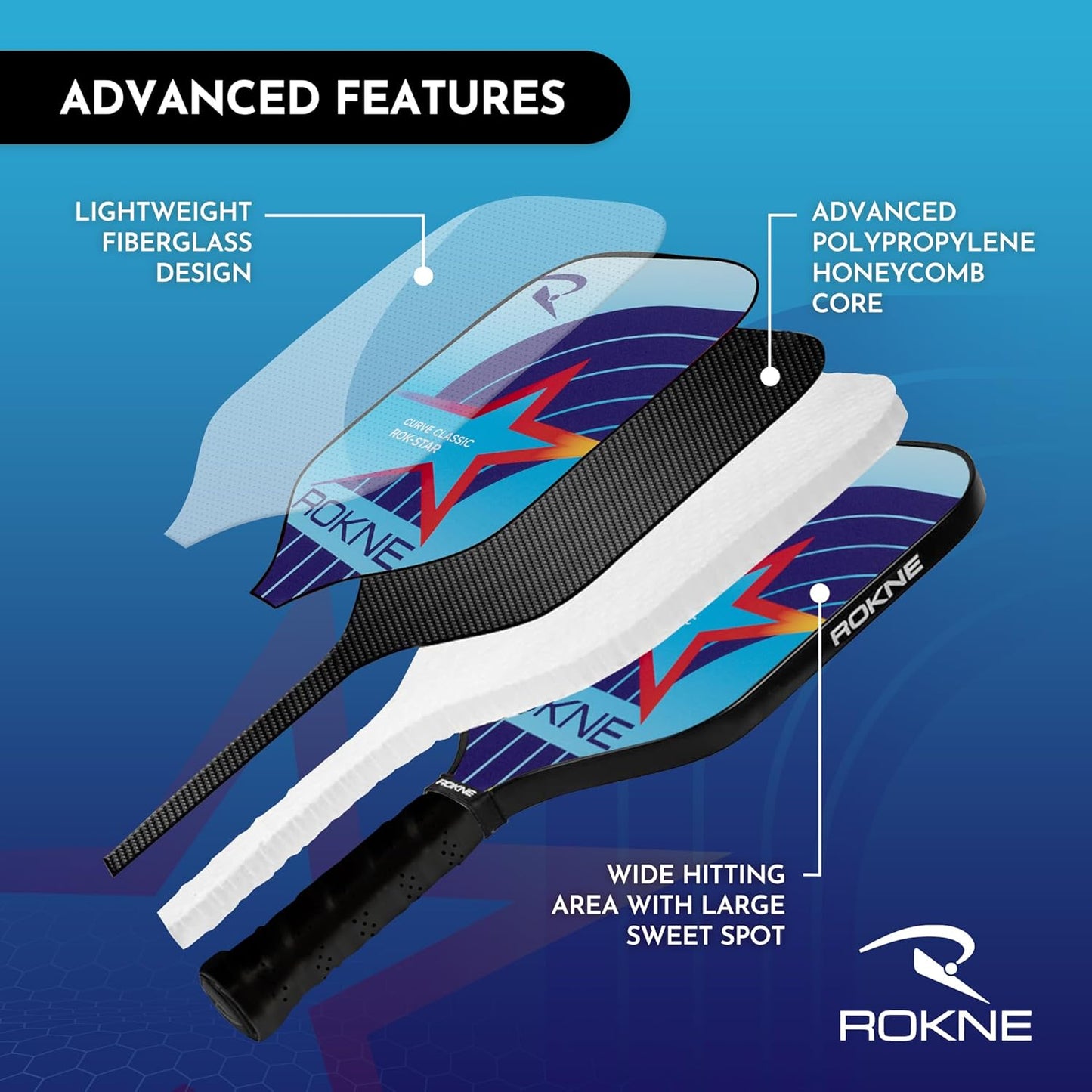 ROKNE CURVE CLASSIC ROK-STAR (KIDS PADDLE)