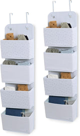 Delta Children 2-Pack Over the Door Storage Organizer with 4 Pockets, Blue