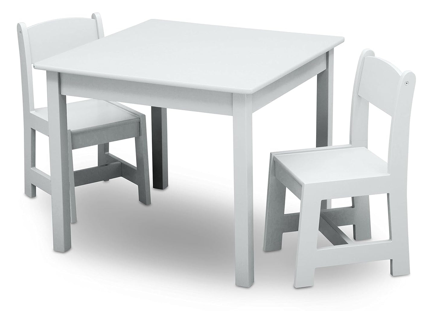 MySize White Toddler Bed Table, 9 Bin Plastic Toy Organizer  and Chair Set