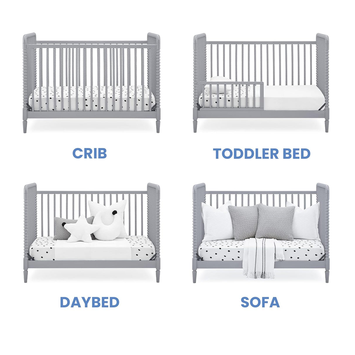 Delta Children Saint 4-in-1 Convertible Crib, Includes Conversion Rails