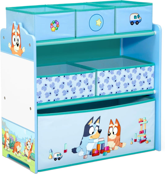 Delta Children Bluey Design & Store 6 Bin Toy Storage Organizer - Greenguard Gold Certified