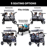 Jeep Wrangler Deluxe 4 Seater Stroller Wagon by Delta Children, Grey