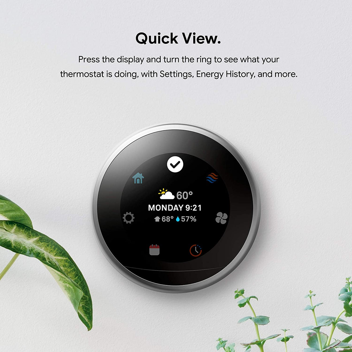 Nest  Learning Thermostat, 3rd Generation, Stainless Steel