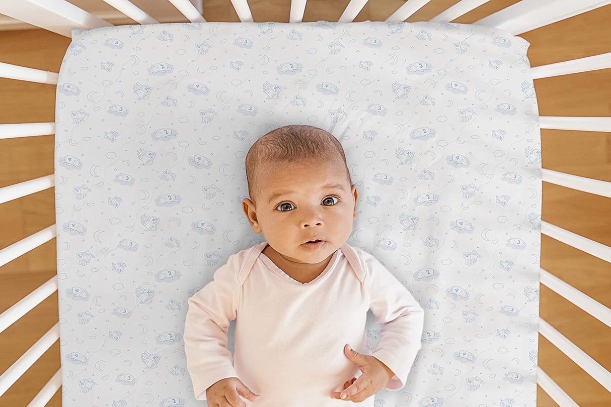 Delta Children PerfectSleeper Deluxe Crib Mattress Pad - 2 Pack - 1White