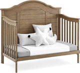 Delta Children Simmons Kids Asher 6-in-1 Convertible Crib with Toddler Rail, Rustic Mist