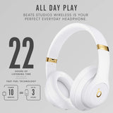 Beats Studio3 Wireless Noise Cancelling Headphones with Apple W1 Headphone Chip - White