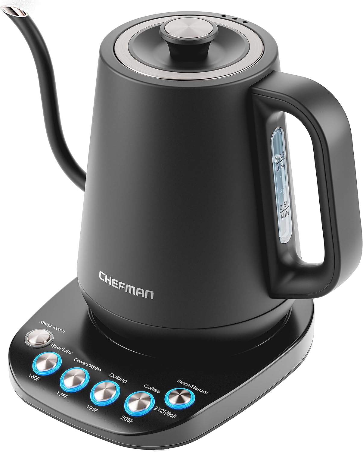 Chefman True Temp Gooseneck 0.8L Kettle