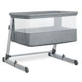 Delta Children Deluxe Bedside Bassinet, Grey Tweed
