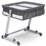 Delta Children By The Bed Twin City Sleeper Bassinet, Grey Tweed
