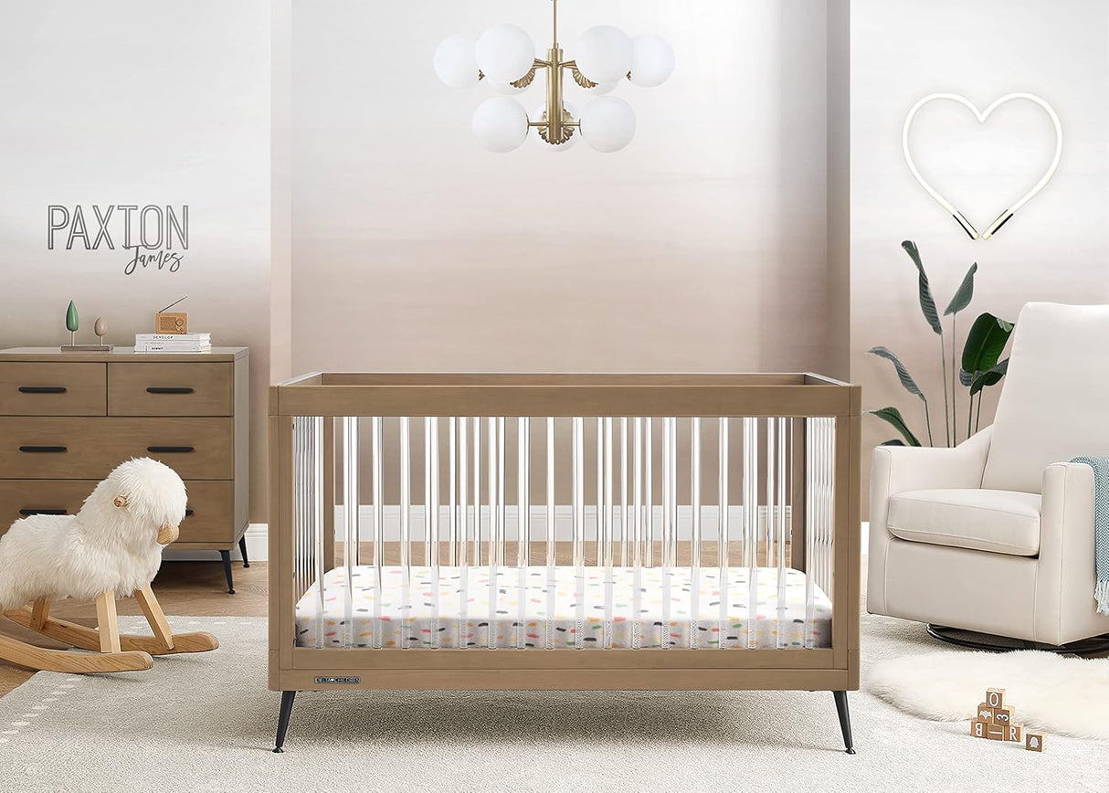 Delta Children Sloane 4-in-1 Acrylic Convertible Crib Acorn/Matte Black