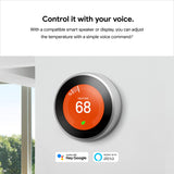 Nest  Learning Thermostat, 3rd Generation, Stainless Steel