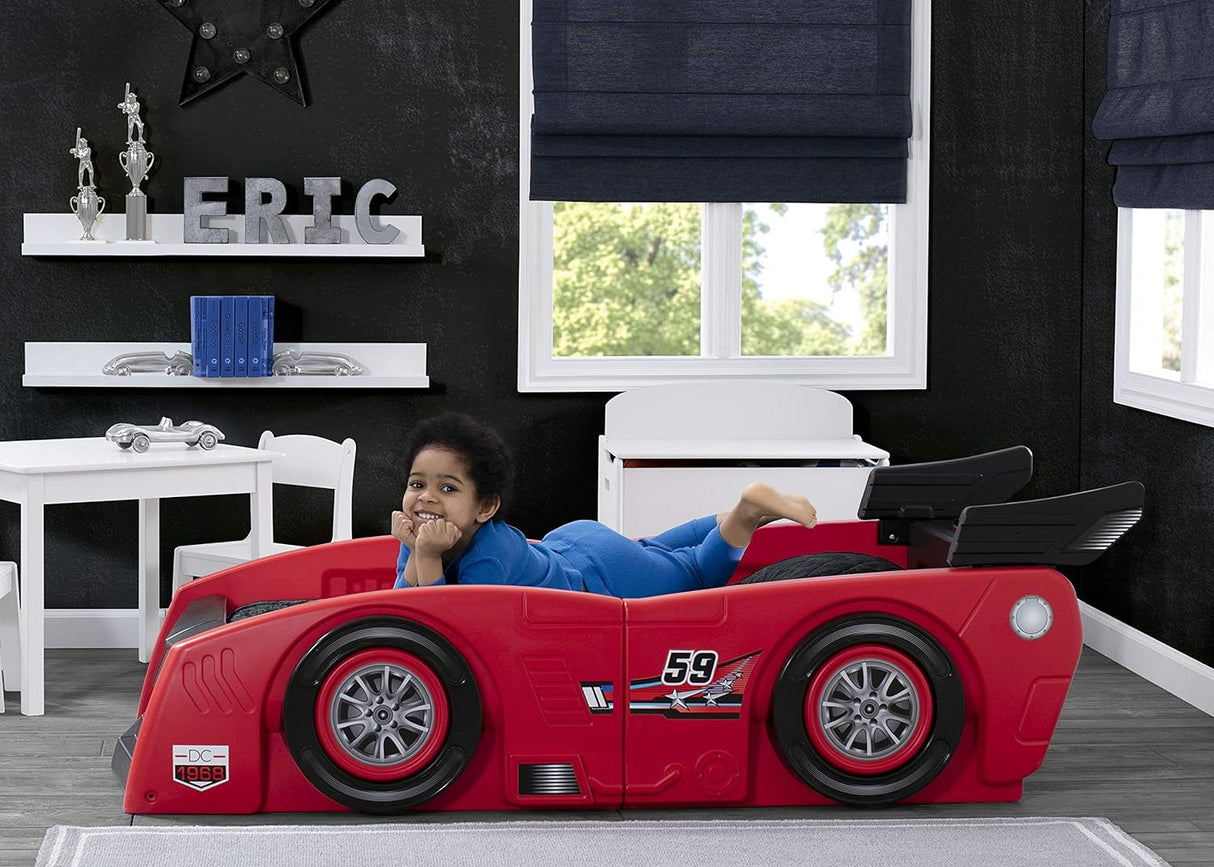 Delta Children Grand Prix Race Car Toddler-to-Twin Bed, Red