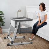 Delta Children Deluxe Bedside Bassinet, Grey Tweed