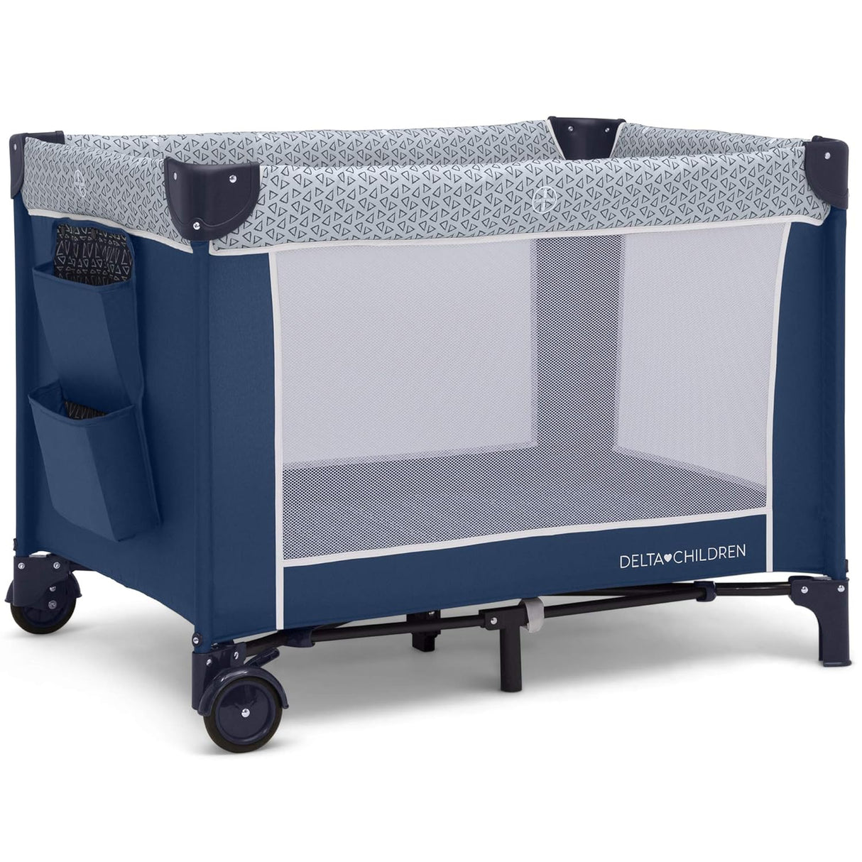 LX Deluxe Portable Baby Play Yard With Removable Bassinet and Changing Table, Midnight Blue