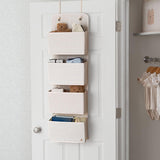Delta Children 2-Pack Over the Door Storage Organizer with 4 Pockets, Tan