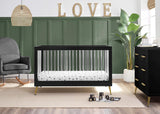 Delta Children Sloane 4-in-1 Acrylic Convertible Crib  Black/Melted Bronze