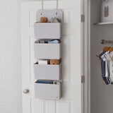 Delta Children 2-Pack Over the Door Storage Organizer with 4 Pockets, Grey