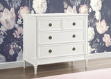 Delta Children Madeline 4 Drawer Dresser with Changing Top and Interlocking Drawers, Bianca White