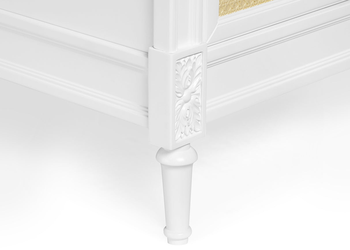 Delta Children Madeline 4 Drawer Dresser w/ Changing Top and Interlocking Drawers, Bianca White