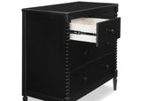 Delta Children Saint 3 Drawer Dresser with Changing Top and Interlocking Drawers, Black