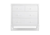 Delta Children Saint 3 Drawer Dresser with Changing Top and Interlocking Drawers, Bianca White