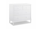 Delta Children Saint 3 Drawer Dresser with Changing Top and Interlocking Drawers, Bianca White
