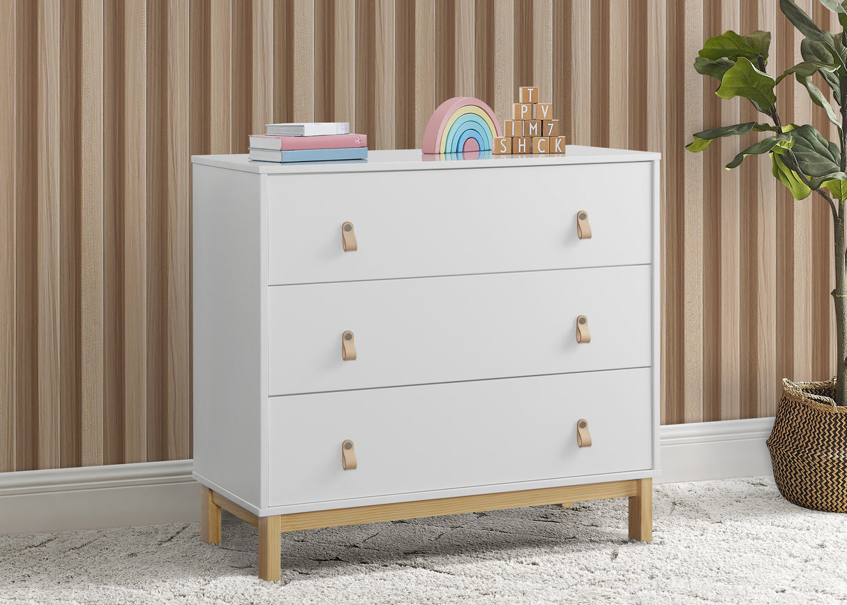 babyGap by Delta Children Legacy 3 Drawer Dresser, Bianca White/Natural