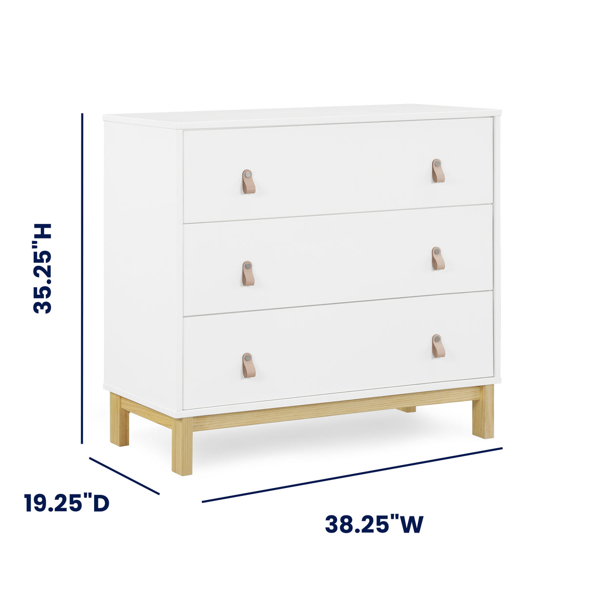 babyGap by Delta Children Legacy 3 Drawer Dresser, Bianca White/Natural