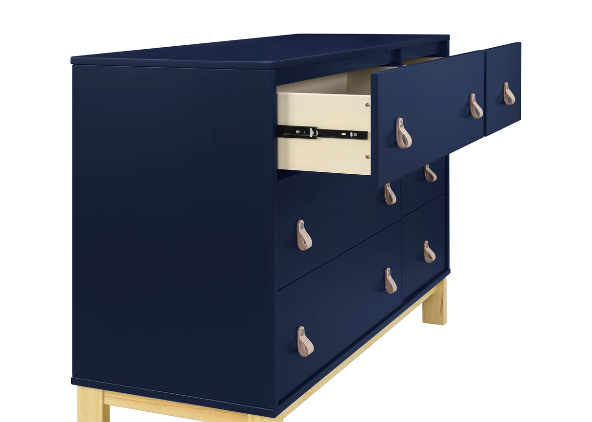 babyGap by Delta Children Legacy 6 Drawer Dresser, Navy/Natural