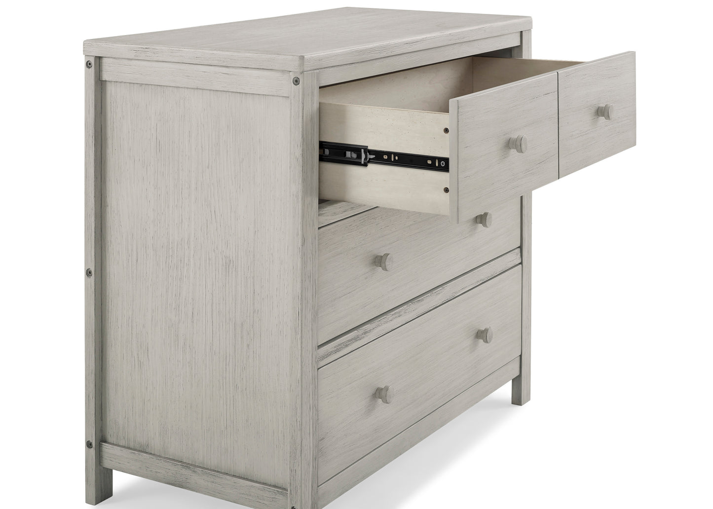 Delta Children Cambridge 3 Drawer Dresser with Interlocking Drawers, Rustic Mist