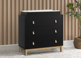 babyGap by Delta Children Legacy 3 Drawer Dresser, Ebony/Natural