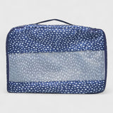 French Connection 6pc Packing Cube Set - Travel Storage Set (Polka Dot) in Navy