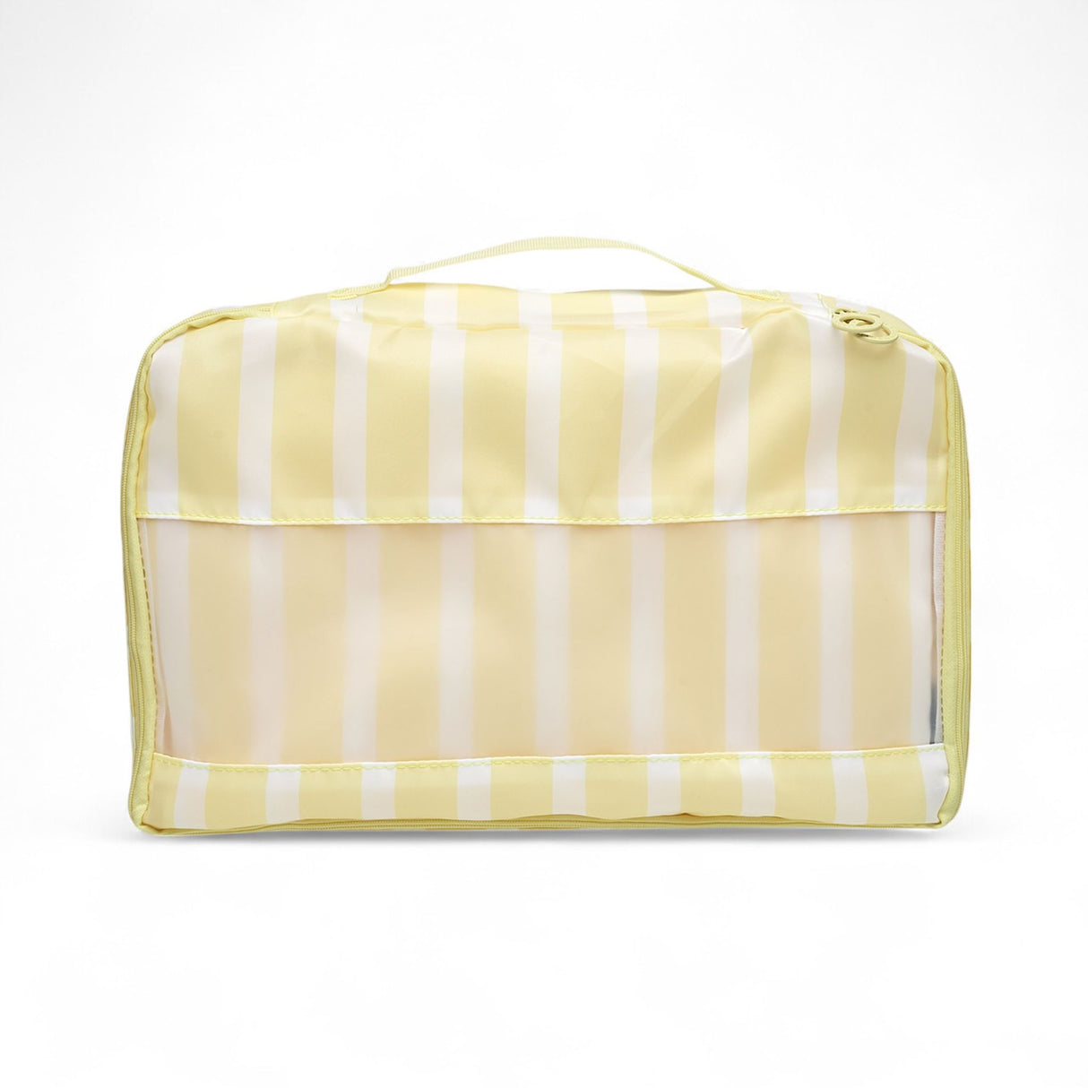 French Connection 6pc Packing Cube Set - Travel Storage Organizer Set for Luggage (Striped) in Yellow